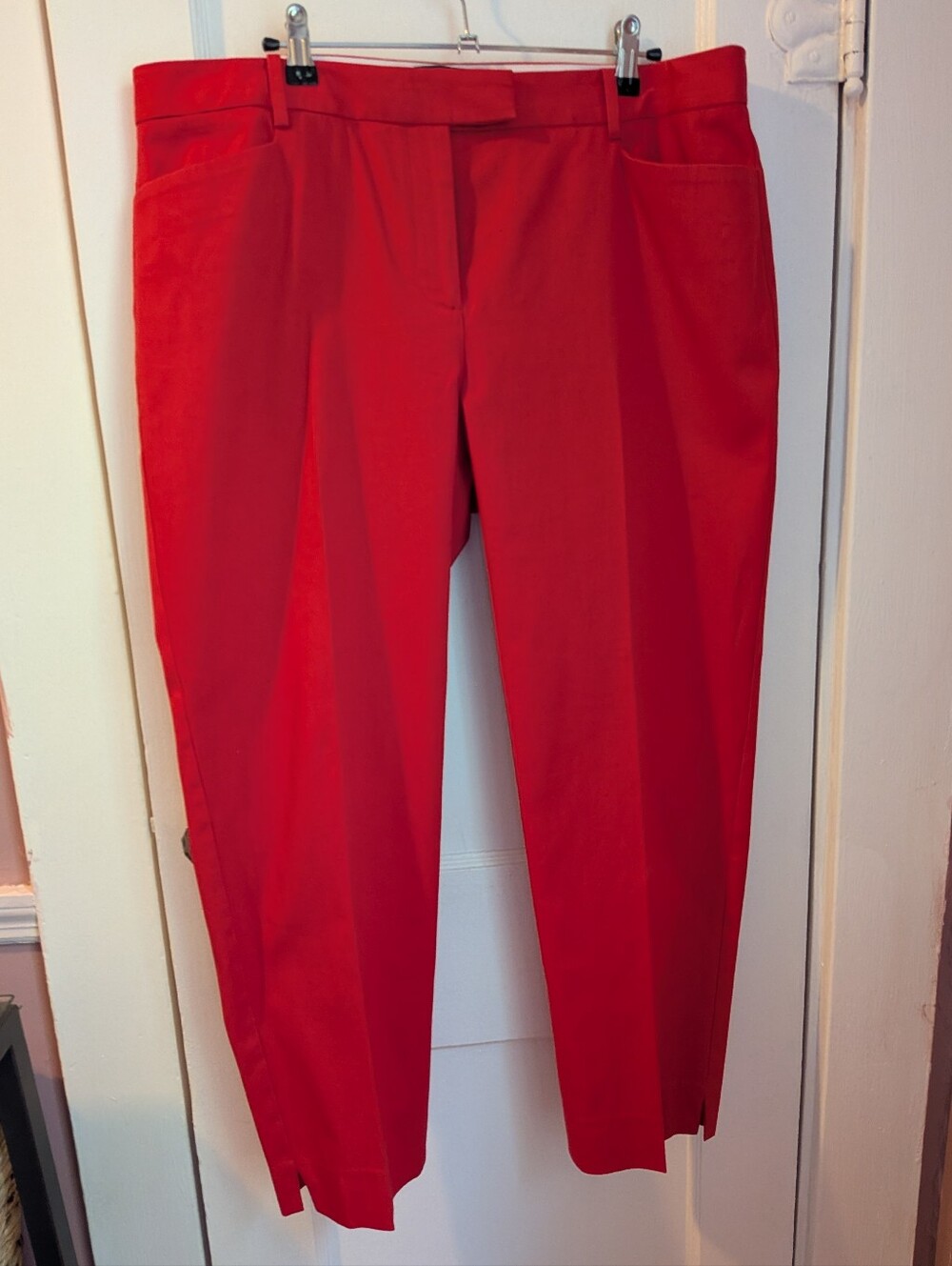 Talbots Red Straight Leg Hampshire Pants Trousers Office - Size 14